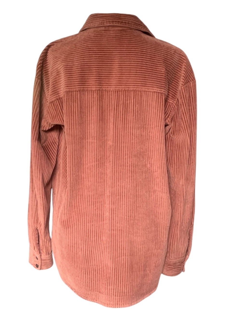 Wild Fable corduroy button down shirt/ shacket. Terracotta color size small - Picture 2 of 7